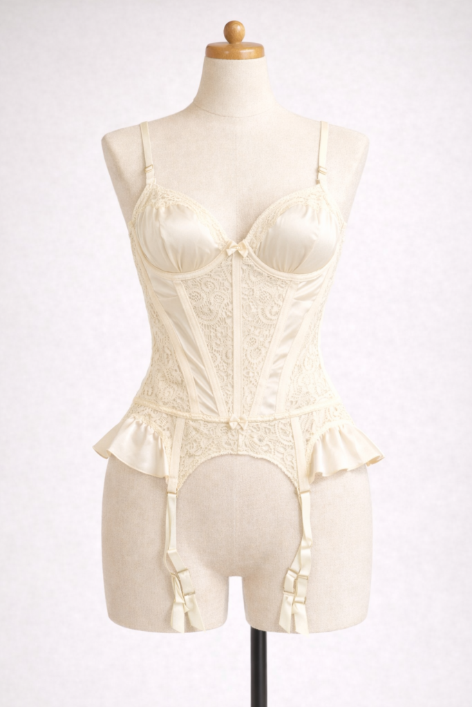 Whisper Satin & Lace Bustier